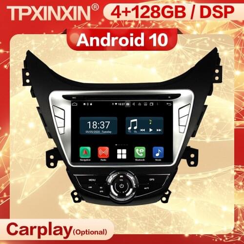 4+128G Carplay 2 Din Android 10 Multimedia Stereo Receiver For Hyundai Elantra 2011 2012 2013 Radio Video Audio Player Head Unit