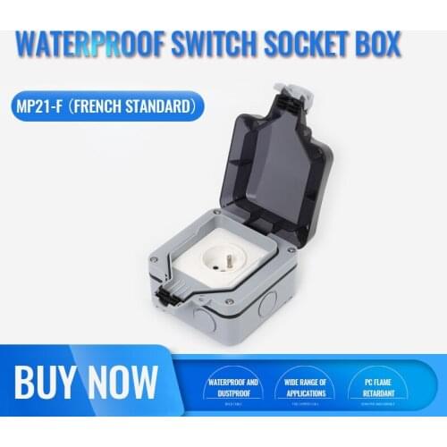 French standard 86 type wall socket box, smart home can be waterproof and dustproof, etc., can be used indoors and outdoors
