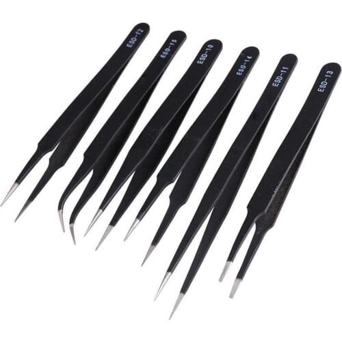 Highly Practical ESD 10-15 Stainless Steel Tweezers Multifunction Pliers Anti-Static Material Tweezer