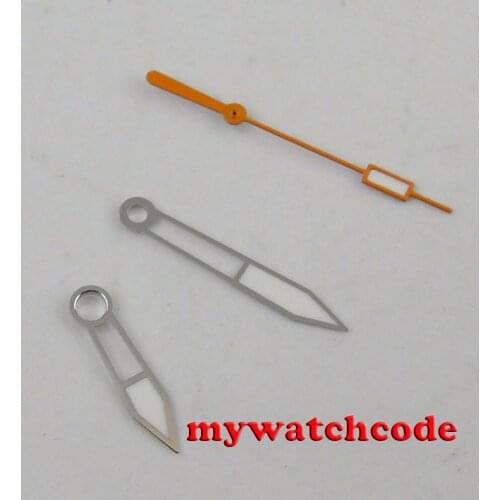 Silver edge SUPER LUME ORANGE watch hands for Miyota 8205 8215 821A movment H40