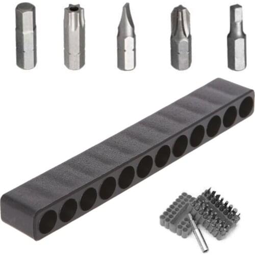 Screwdriver Hole 10/12 Holes Hex Shank Bit Holder Plastic Head Storage Case Tool