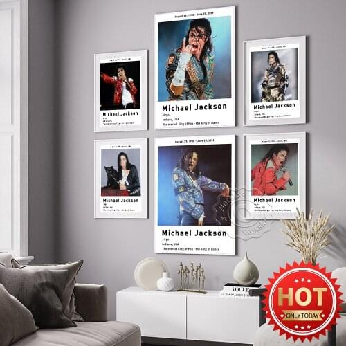 Michael Jackson Superstar Celebrity Poster, Live Music Wall Picture, Fans Collect Gift Idea, Star Portrait Bar Cafe Home Decor