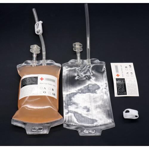 5pcs 300ml Halloween transparent Blood drink bag Halloween party juice wine drinking bag funny props festival decorations