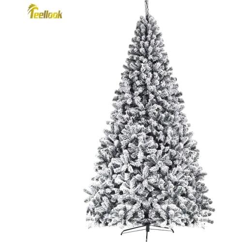 Teellook 1.2m/4.0m flocking Christmas tree Christmas tree New Year Mall hotel family decoration Christmas tree snow tree