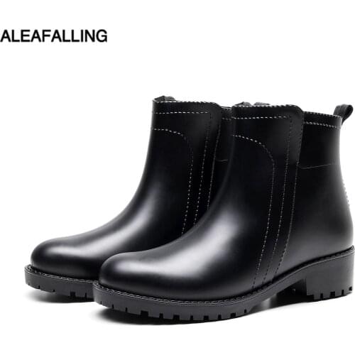 Rain boots women simple adult rain boots women rubber boots waterproof shoes anti-skip