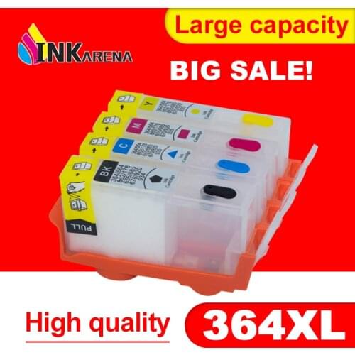 INKARENA Compatible Cartridge Replacement for HP 364 Refillable Ink Photosmart B109a B109n B110a B110c B209 7510 Printer inkjet