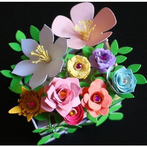 Se; Flos rosae rugosae Metal Cutting Dies for DIY Scrapbooking Album Paper Cards Decorative Crafts Embossing Die Cuts