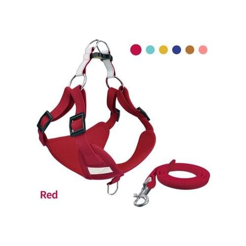 Pet Reflective Harness Vest Cute Leash Set For Small Medium Dogs Puppy French Bulldog Suede Breathable Dog Harness