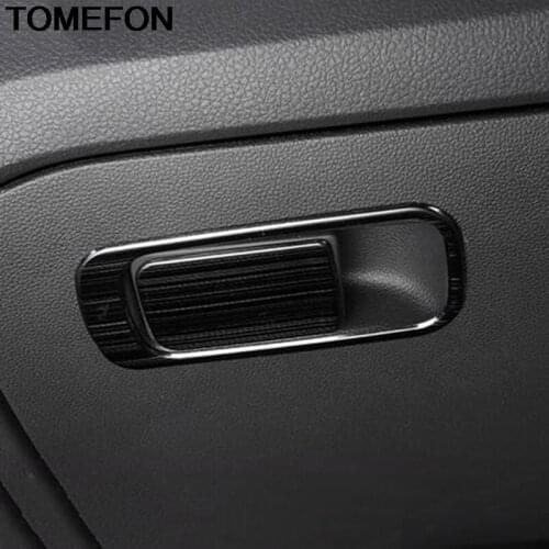 TOMEFON For Volkswagen T-Cross 2018 2019 2020 Front Dashboard Passage Tool Glove Box Handle Cover Trim Interior Accessories SS