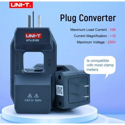 UNI-T AC Line Splitter 3 Pin/2 Pin Digital Clamp Meter Load Bipolar Converter 10A Maximum Load Current UT-LS10A/UT-LS10S