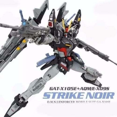 Japanese Anime Dragon Momoko MG 1/100 Gat-X105e + AQM/E -X09S Strike Noir Suit Mobile Assembly Kits In White Box