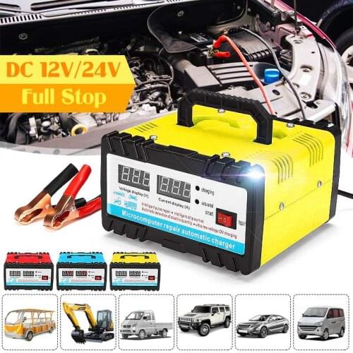 Full Automatic Car Battery Charger Intelligent Fast Power Charging Pulse Repair Chargers Wet Dry Lead Acid Battery-charge