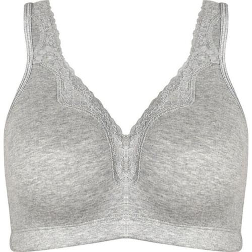 Vgplay Women Bra Plus Size Cotton Unlined Soft Lingerie Wire Free Big Cup Underwear B C D E F G H Cup Brassiere