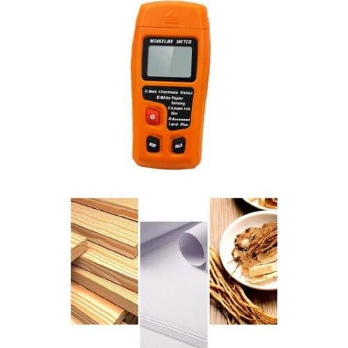 0-99.9% Handheld Digital Wood Moisture Meter Humidity Tester for Firewood Paper B85C