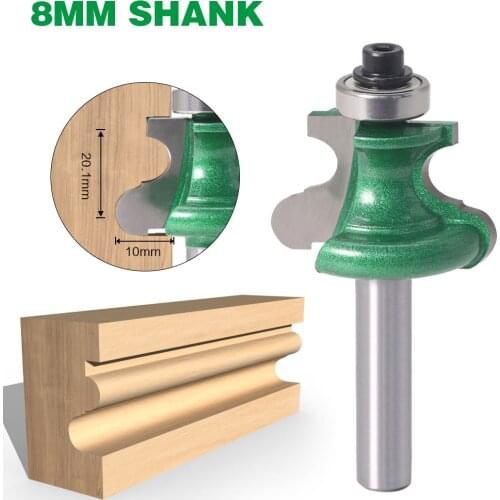 1PC 8MM Shank Milling Cutter Wood Carving Bead Molding Router Bit Flute & Beading Line Woodworking Tenon Milling Cutter For Wood