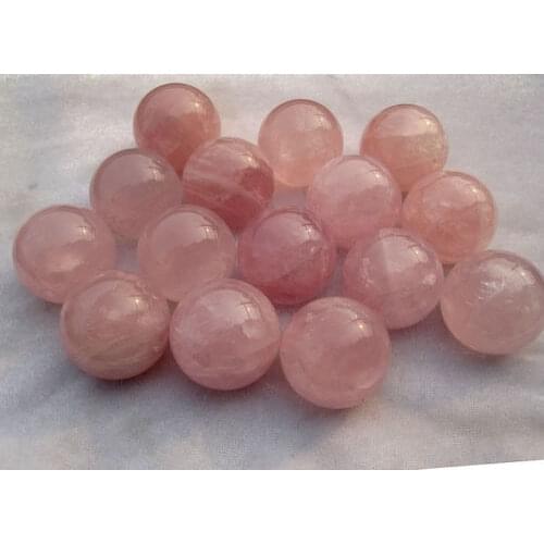 1000g 16pcs NATURAL PRETTY ROSE QUARTZ CRYSTAL SPHERE BALL Healing