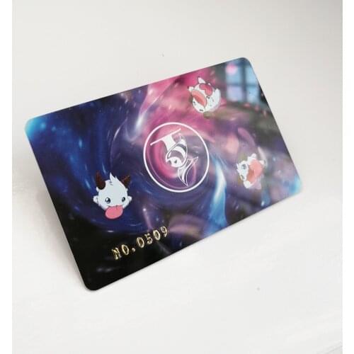 1000pcs plastic cards printing / glossy glittering silver or gold card unique barcode PVC cards / embossed serial codes