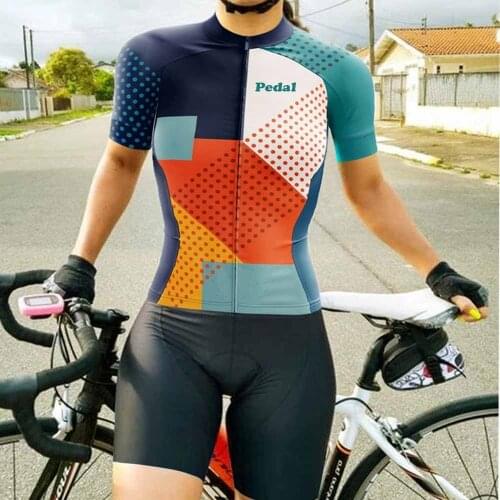2021 Summer Sexy fashion Bicycle clothing set Womens Short Sleeve Bike Wear Pro Team Skinsuit cycling suit