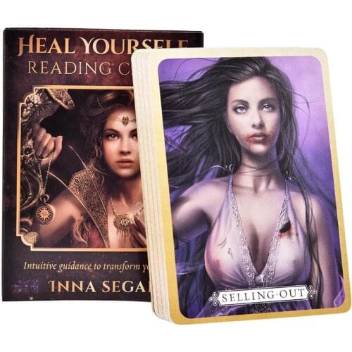 36pcs Heal Yourself Reading Cards Tarot Card English Version Fun Tarot Deck For Home Family Friends Oracle Table Board Games