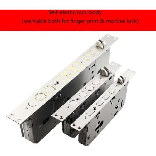 Stainless steel Multi-function Automatic lock finger print Self-elastic lock body top security widen mortise door lock fitting