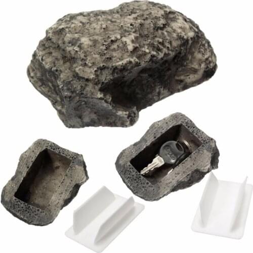 Stone Shape Security Safe Storage Box Portable Small Size Resin Desktop Keys Storage Box Organizer