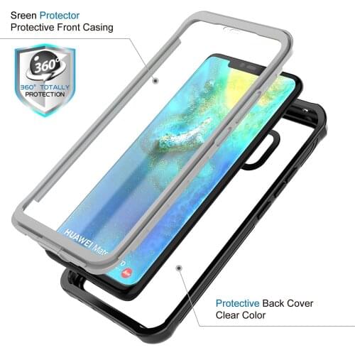 Mate20 Pro Crystal Case For Huawei Mate 20 Pro Case Clear Back Panel 360 Protection for Huawei Mate 20Pro Cover Funda Shockproof
