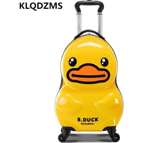KLQDZMS New Kids Travel Luggage 18 Inch 3D Stereo Spinner Rolling Luggage Fashion Suitcases With Wheeled Trolleys To Child Gift
