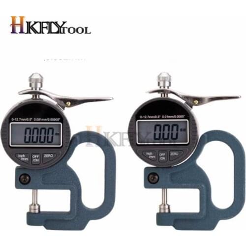 0.001mm/ 0.01mm Digital Display Thickness Gauge Meter 12.7mm Portable LCD Electronic Thickness Tester