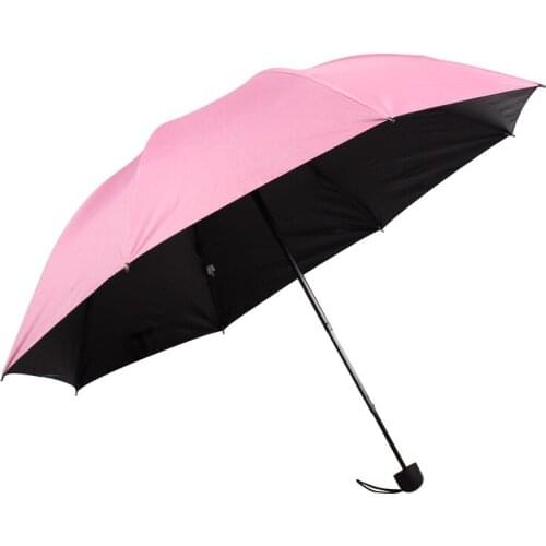 Meet water flowering umbrella UV sunshade sunny and rainy umbrella women small fresh three folding windproof strong umbrella