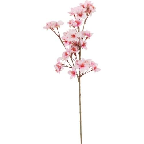 DIY Artificial Peach Flower Branch Bouquet Decor For Home Wedding Holding Flower Bouquet