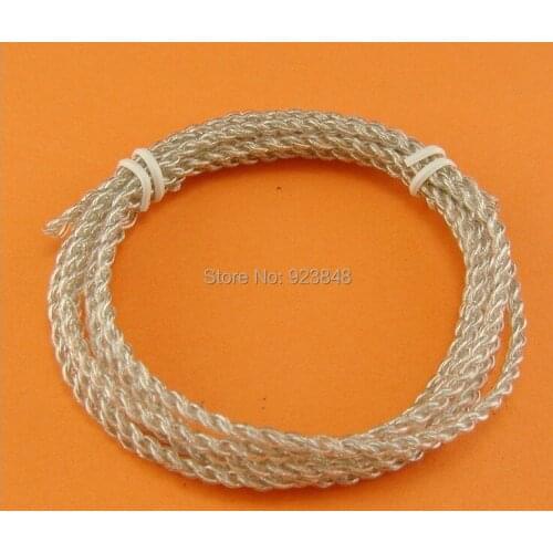 Diy upgrade silver plated single crystal copper Twisted headphone cable UE Audio For the record wire 3meters