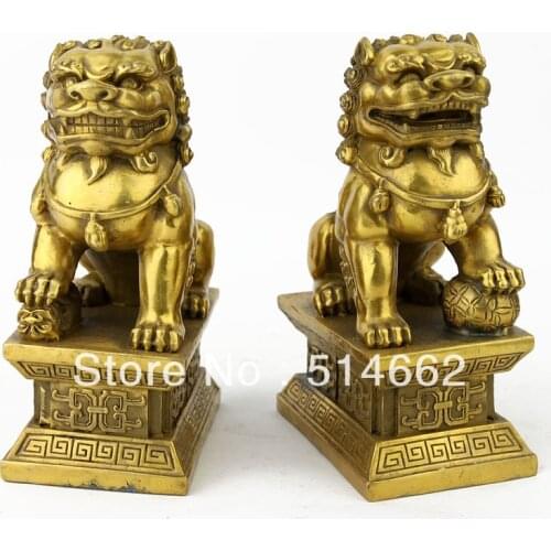 Feng Shui Brass Pair Of Lion /BRASS LION