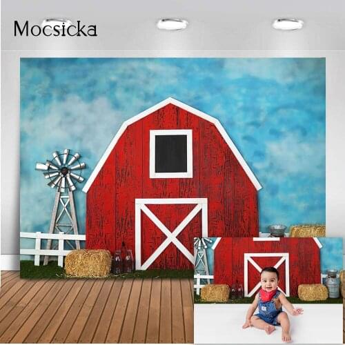 Farm Warehouse Backdrop for Photography Newborn Kids Portrait Photo Booth Background Studio Barn Baby Photoshoot Props photocall