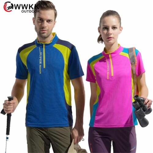WWKK Warm Quick Dry T Shirt for Men Women Absorbent Breathable Mountaineering Clothes T-Shirts Couple Outdoor Shirts Sportswear