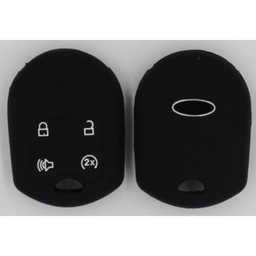 KAPU Silicone key fob cover case protect skin for ford Mustang Explorer F150 F250 Flip remote 4 button holder
