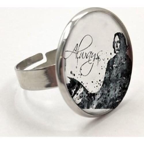 Always Hallows of Death Ring Pendants Always Snape Jewelry Glass Cabochon Ring