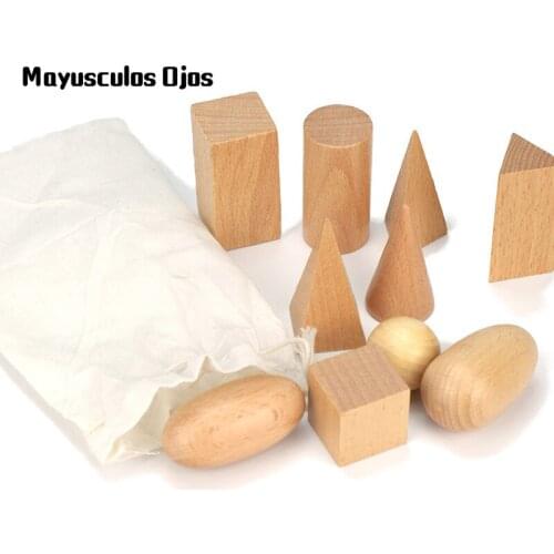 Montessori Geometry Mystery Bag Teaching Aids Childrens Toys Early Education Building Blocks Educational Toys