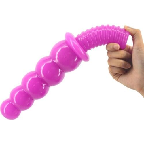 Soft Round Head Huge Dildo Big Balls Butt Penis Insert Anal Plug Expanding Anus Device Vagina Sex Toy For Women Men Masturbator