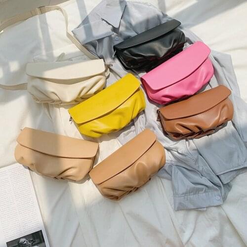 Newhotstacy Bag 081419 Pure Color Leisure Girls Bag Temperament White Belt Lady s Single Shoulder Bag