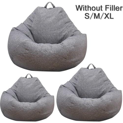 New Lazy Sofa Cover Solid Chair Covers Without Filler/Inner Bean Bag Pouf Puff Couch Tatami Living Room Furniture Cover
