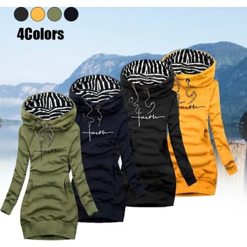 Autumn and Winter Women Dresses Fashion Long Sleeve Hoodie Dress Casual Hooded Dresses for Women Pullover Dress