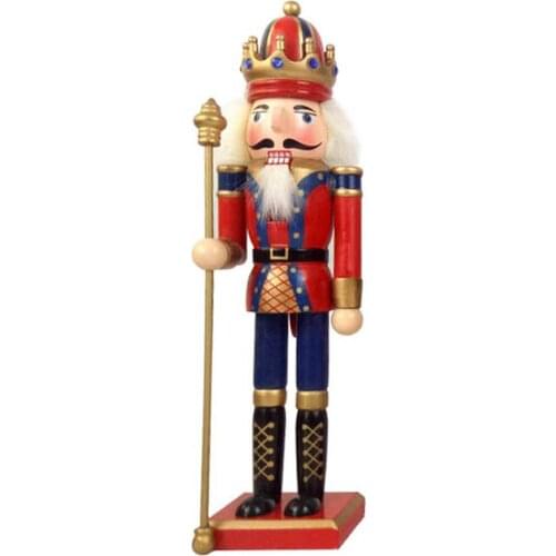 Christmas Decorations Nutcracker Puppet Creative Wooden Handicraft Ornaments Cartoon Children Christmas Gift