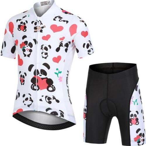 Unisex Kids Pro Cycling Jersey Set Ropa Ciclismo Short Sleeve Breathable Quick Dry Children Girls Boys Bicycle Clothing