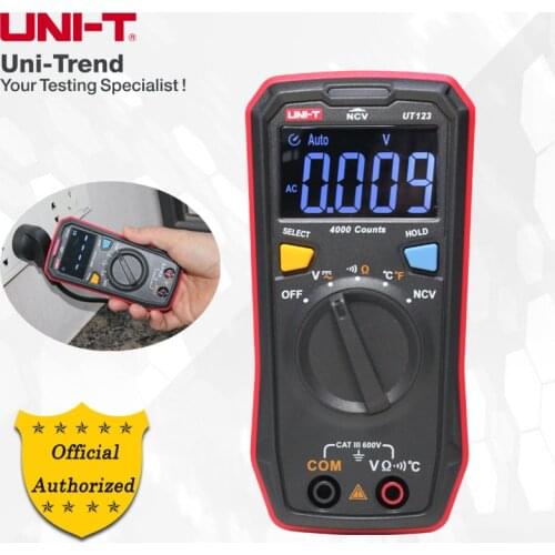 UNI-T UT123 Pocket-sized Residential Multimeter; Pocket Digital Multimeter/NCV/Temperature Test
