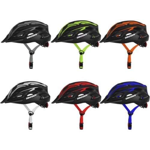 Bicycle Helmet Breathable Safe Anti-collision Cap With LED-Light Mountain Bike Helmets Shock Absorption Safety Cycling Equipment