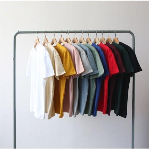 100% Cotton Summer Basic T-Shirts O-Neck Women Boyfriend Short Sleeve Couples T Shirt Harajuku Casual Loose Tops Women Tees K752