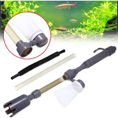 1PC Fish Tank Cleaner Electric Aquarium Water Change Gravel Cleaner Fish Tank Siphon Pump With Hose & Filter Bag Cleaner Tools