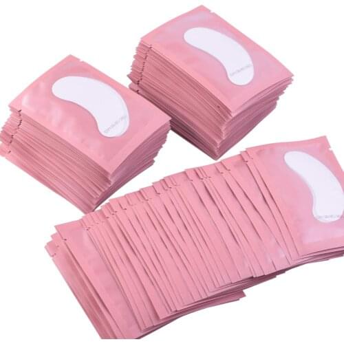 100pairs Eyelash Extension Paper Patches Grafted Eye Stickers 7 Color Eyelash Under Eye Pads Eye Paper Patches Tips Sticker