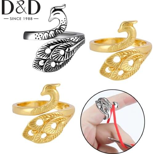 2Pcs Adjustable Knitting Loop Crochet Loop Ring Yarn Guide Finger Holder Knitting Loop Ring for Sewing Accessories Supplies