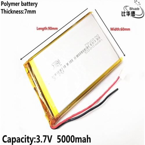 2019 Good Qulity Liter energy battery 3.7 v li- ion 706090 5000mAh battery FOR poewr Tablet PC Portable